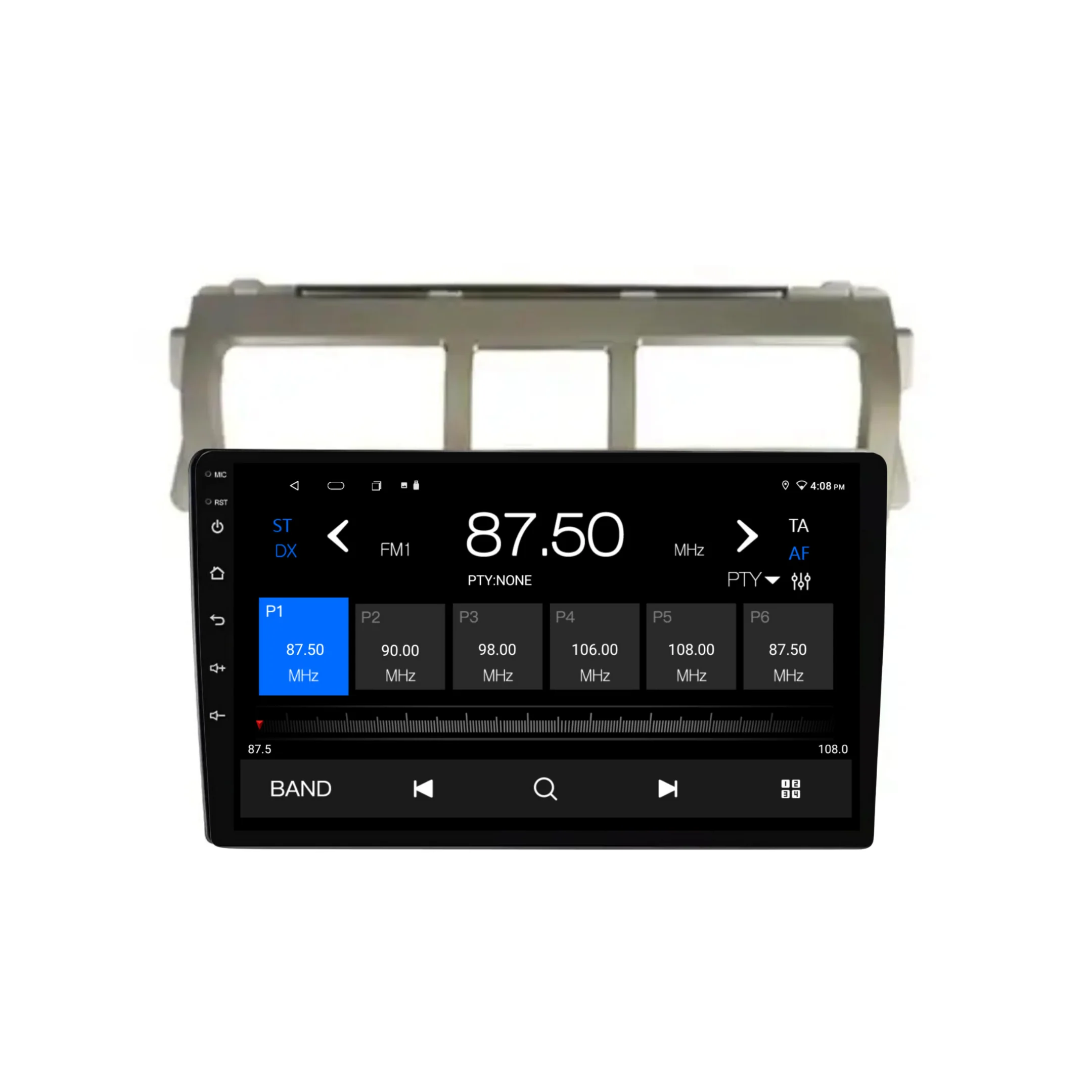 Toyota Yaris (2008-2012 Silver) - Plug & Play Head Unit Upgrade Kit: Car Radio with Wireless & Wired Apple CarPlay & Android Auto - Image 5