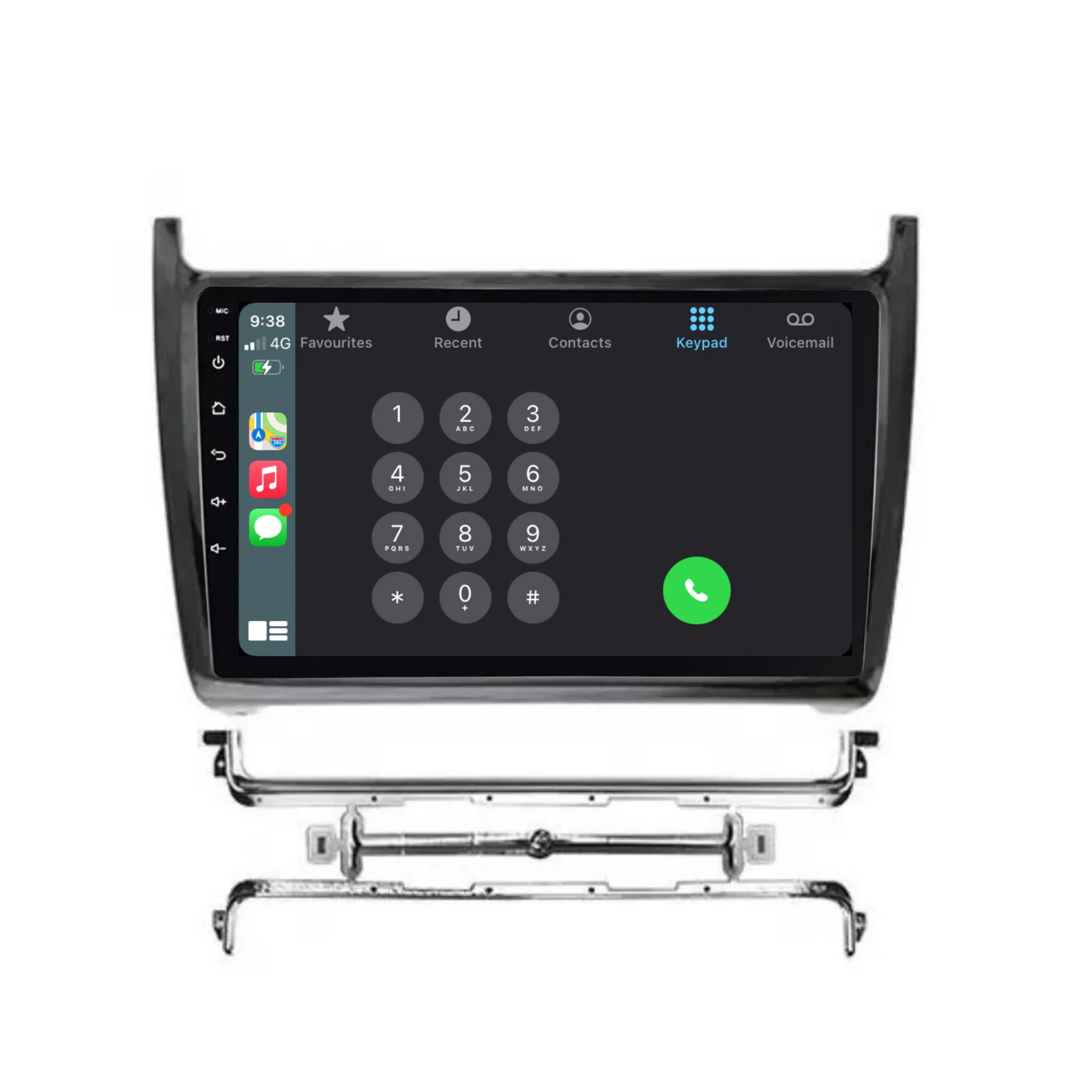 Volkswagen Polo (2011-2018) Plug & Play Head Unit Upgrade Kit: Car Radio with Wireless & Wired Apple CarPlay & Android Auto - Image 3