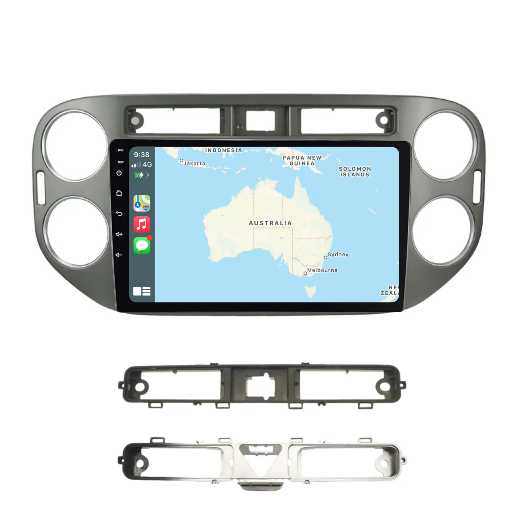 Volkswagen Tiguan SILVER (2010-2016) Plug & Play Head Unit Upgrade Kit: Car Radio with Wireless & Wired Apple CarPlay & Android Auto - Image 2