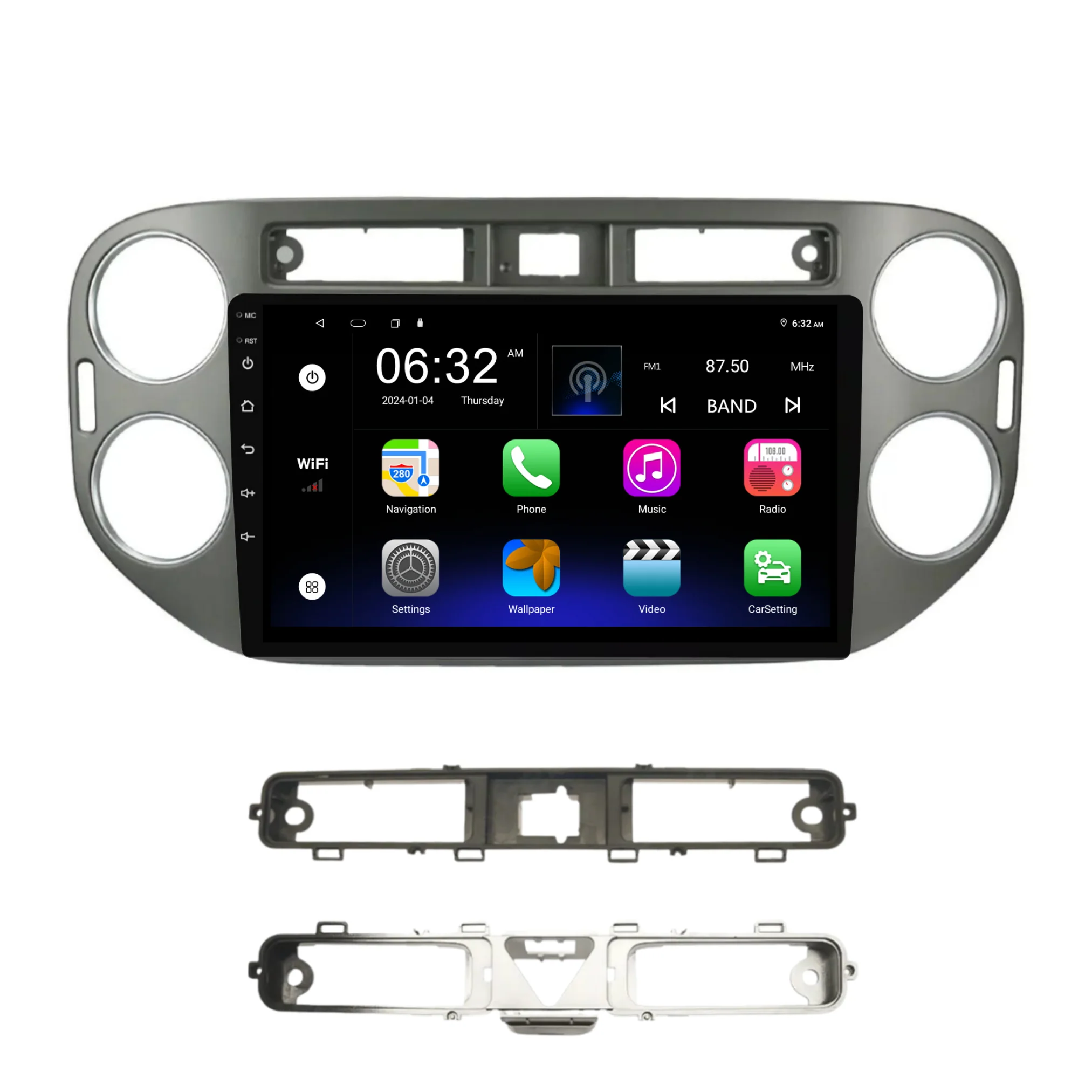 Volkswagen Tiguan SILVER (2010-2016) Plug & Play Head Unit Upgrade Kit: Car Radio with Wireless & Wired Apple CarPlay & Android Auto - Image 6