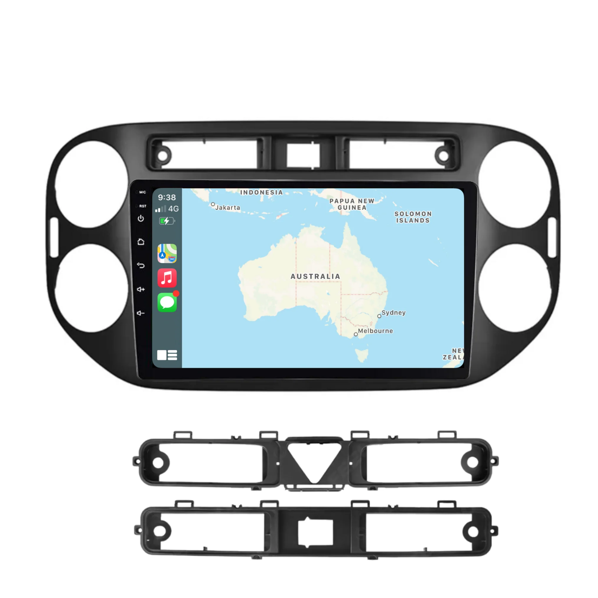 Volkswagen Tiguan BLACK (2010-2016) Plug & Play Head Unit Upgrade Kit: Car Radio with Wireless & Wired Apple CarPlay & Android Auto - Image 2