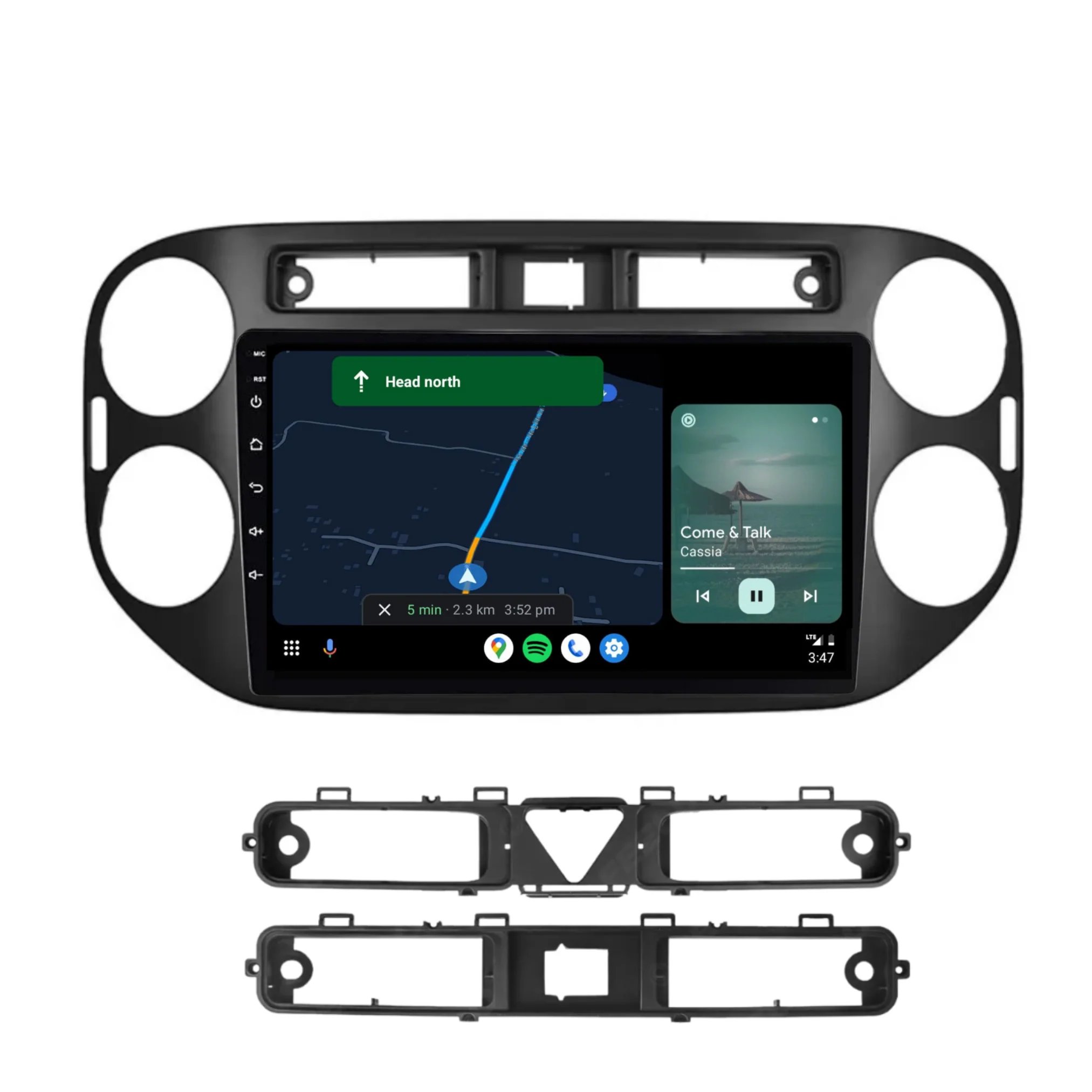 Volkswagen Tiguan BLACK (2010-2016) Plug & Play Head Unit Upgrade Kit: Car Radio with Wireless & Wired Apple CarPlay & Android Auto - Image 4